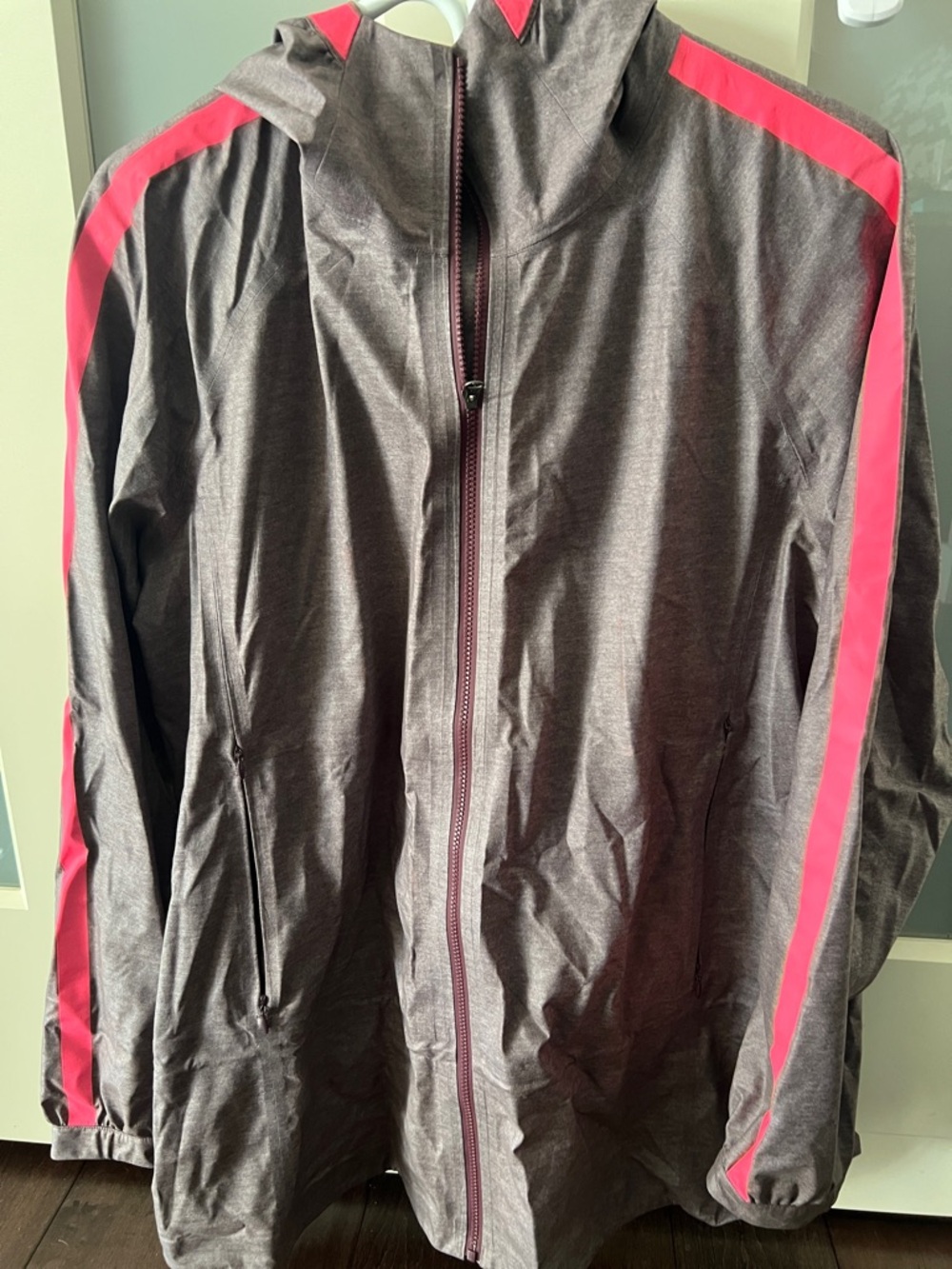 lululemon athletica Gray Utility Jacket with Pink Accent Stripes - Picture 4 of 5